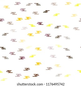 Dark Yellow, Orange vector seamless template with repeated sticks. Decorative shining illustration with lines on abstract template. The pattern can be used as ads, poster, banner for commercial.
