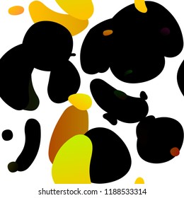 Dark Yellow, Orange vector seamless layout with circle spots. Blurred decorative design in abstract style with bubbles. Template for business cards, websites.
