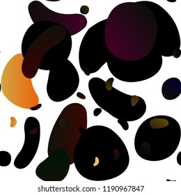 Dark Yellow, Orange vector seamless layout with circle spots. Blurred decorative design in abstract style with bubbles. Pattern for trendy fabric, wallpapers.