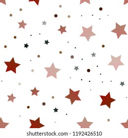 Dark Yellow, Orange vector seamless template with sky stars. Blurred decorative design in simple style with stars. The template can be used as a background.
