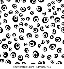 Dark Yellow, Orange vector seamless texture with disks. Colorful illustration with blurred circles in nature style. Pattern for trendy fabric, wallpapers.