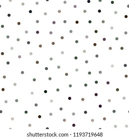 Dark Yellow, Orange vector seamless texture with disks. Illustration with set of shining colorful abstract circles. Pattern can be used as texture of water, rain drops.