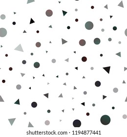 Dark Yellow, Orange vector seamless backdrop with lines, circles. Modern abstract illustration with colorful dots, lines. Pattern for design of window blinds, curtains.