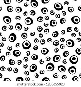 Dark Yellow, Orange vector seamless template with spots. Modern abstract illustration with colorful water drops. Pattern for design of fabric, wallpapers.