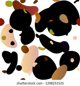 Dark Yellow, Orange vector seamless background with bubbles. Blurred decorative design in abstract style with bubbles. Design for textile, fabric, wallpapers.