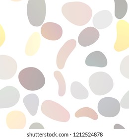 Dark Yellow, Orange vector seamless texture with disks. Modern abstract illustration with colorful water drops. Pattern for design of fabric, wallpapers.