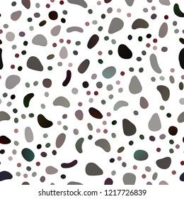 Dark Yellow, Orange vector seamless background with bubbles. Blurred bubbles on abstract backdrop with colorful gradient. Design for textile, fabric, wallpapers.