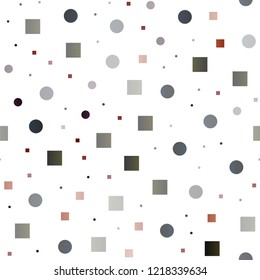 Dark Yellow, Orange vector seamless texture with disks, rectangles. Glitter abstract illustration with cubes, circles. Template for business cards, websites.