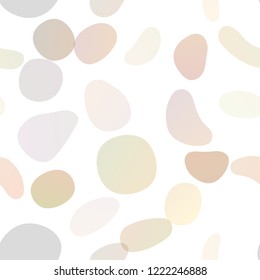 Dark Yellow, Orange vector seamless cover with circles. Blurred decorative design in abstract style with bubbles. Template for business cards, websites.