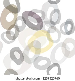 Dark Yellow, Orange vector seamless cover with circles. Blurred decorative design in abstract style with bubbles. Pattern for trendy fabric, wallpapers.