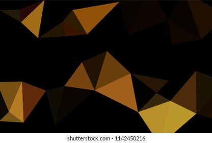 Dark Yellow, Orange vector shining hexagonal template. A vague abstract illustration with gradient. The best triangular design for your business.