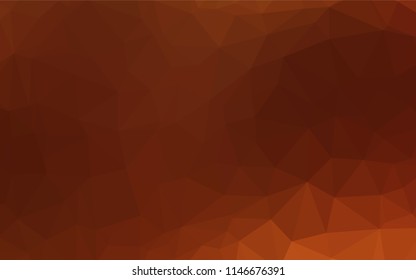 Dark Yellow, Orange vector shining hexagonal template. Geometric illustration in Origami style with gradient.  Brand new style for your business design.