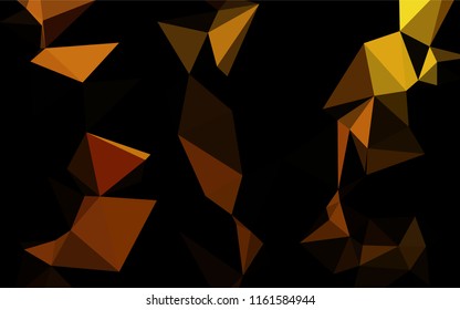 Dark Yellow, Orange vector shining hexagonal template. A vague abstract illustration with gradient. The textured pattern can be used for background.