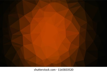 Dark Yellow, Orange vector shining hexagonal template. A completely new color illustration in a vague style. A new texture for your design.