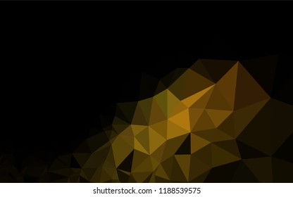 Dark Yellow, Orange vector shining hexagonal background. Colorful abstract illustration with gradient. The elegant pattern can be used as part of a brand book.