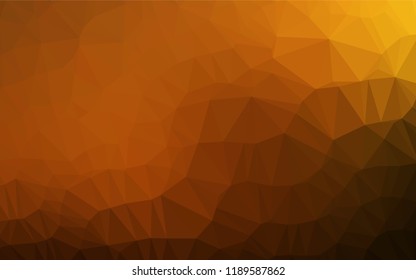 Dark Yellow, Orange vector shining hexagonal background. A vague abstract illustration with gradient. The polygonal design can be used for your web site.