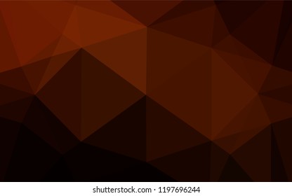 Dark Yellow, Orange vector shining hexagonal background. Modern geometrical abstract illustration with gradient. The completely new template can be used for your brand book.