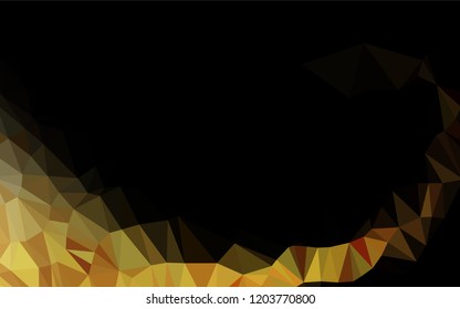 Dark Yellow, Orange vector shining hexagonal pattern. Glitter abstract illustration with an elegant design. The polygonal design can be used for your web site.
