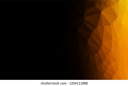 Dark Yellow, Orange vector shining hexagonal template. Glitter abstract illustration with an elegant design. The template can be used as a background for cell phones.