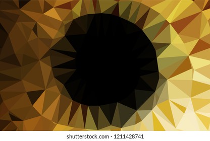 Dark Yellow, Orange vector shining hexagonal background. A completely new color illustration in a vague style. The template can be used as a background for cell phones.