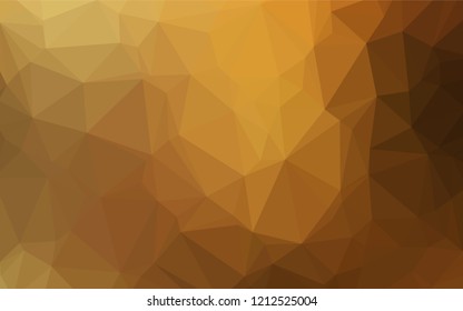Dark Yellow, Orange vector shining hexagonal template. An elegant bright illustration with gradient. A completely new template for your business design.