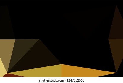 Dark Yellow, Orange vector shining hexagonal background. A completely new color illustration in a vague style. The textured pattern can be used for background.