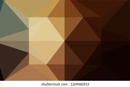 Dark Yellow, Orange vector shining hexagonal template. Colorful illustration in abstract style with gradient. Brand new design for your business.