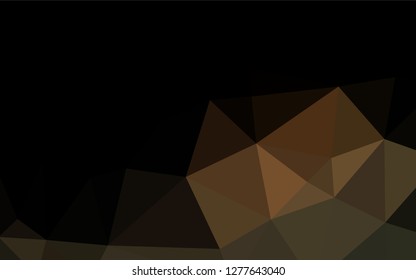 Dark Yellow, Orange vector shining hexagonal template. Glitter abstract illustration with an elegant design. The polygonal design can be used for your web site.