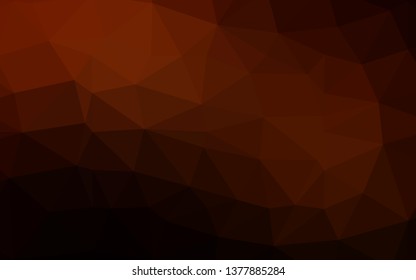 Dark Yellow, Orange vector shining triangular background. Colorful abstract illustration with gradient. Triangular pattern for your business design.