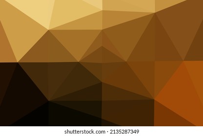 Dunkelgelb, orangefarbene, vektor leuchtende dreieckige Muster. Brandneue farbige Illustration mit Farbverlauf. Vorlage für Ihr Markenbuch.