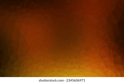 Dark Yellow, Orange vector shining triangular pattern. Glitter abstract illustration with an elegant design. Completely new design for your business.