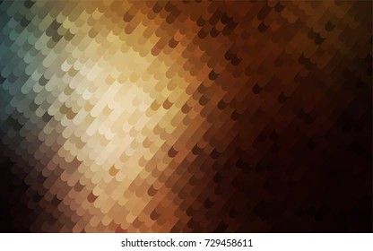 Dark Yellow, Orange vector shining cranked pattern. Curved geometric sample with gradient.  A new texture for your design.