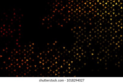 Dark Yellow, Orange vector of small triangles on white background. Illustration of abstract texture of triangles. Pattern design for banner, poster, cover.