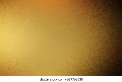 Dark Yellow, Orange vector of small triangles on white background. Illustration of abstract texture of triangles. Pattern design for banner, poster, cover.