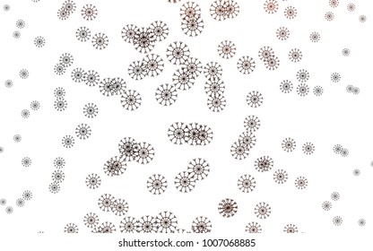 Dark Yellow, Orange vector template with ice snowflakes. Modern geometrical abstract illustration with crystals of ice. The template can be used as a new year background.