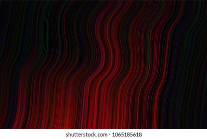 Dark Yellow, Orange vector template with bent ribbons. Shining illustration, which consist of blurred lines, circles. A completely new marble design for your business.