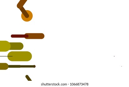 Dark Yellow, Orange vector template with repeated sticks. Shining colored illustration with rounded stripes. Best design for your ad, poster, banner.
