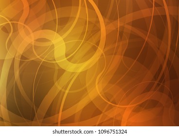 Dark Yellow, Orange vector template with abstract lines. A vague circumflex abstract illustration with gradient. New composition for your brand book.