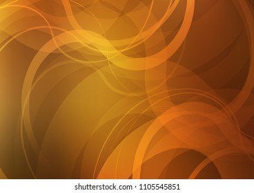 Dark Yellow, Orange vector template with bubble shapes. Colorful illustration in abstract marble style with gradient. A completely new template for your business design.