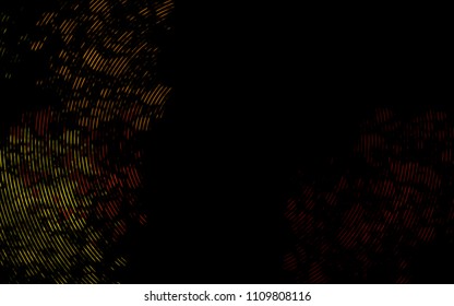 Dark Yellow, Orange vector template with lava shapes. Colorful abstract illustration with gradient lines. A completely new marble design for your business.