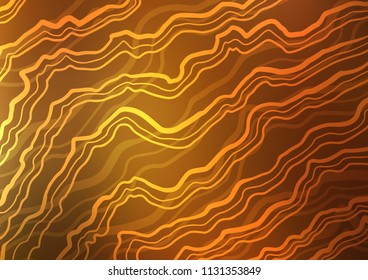 Dark Yellow, Orange vector template with liquid shapes. An elegant bright illustration with gradient. A completely new template for your business design.