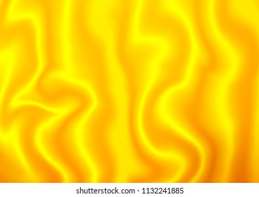 Dark Yellow, Orange vector template with lava shapes. Modern gradient abstract illustration with bandy lines. A new texture for your  ad, booklets, leaflets.