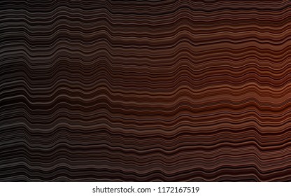 Dark Yellow, Orange vector template with bent ribbons. An elegant bright illustration with gradient. A completely new template for your business design.