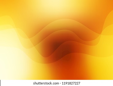 Dark Yellow, Orange vector template with bent lines. Creative geometric illustration in marble style with gradient. Textured wave pattern for backgrounds.