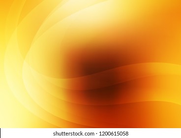 Dark Yellow, Orange vector template with bent lines. Creative geometric illustration in marble style with gradient. The elegant pattern for brand book.