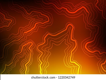 Dark Yellow, Orange vector template with bubble shapes. Shining illustration, which consist of blurred lines, circles. Marble style for your business design.