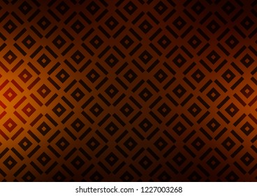 Dark Yellow, Orange vector template with sticks, squares. Modern geometric abstract illustration with lines, squares. Best design for your ad, poster, banner.