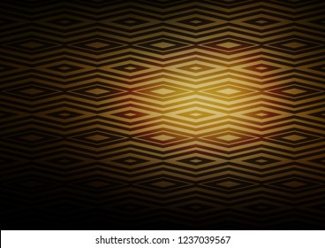 Dark Yellow, Orange vector template with sticks, squares. Colorful illustration with lines, cubes on abstract template. Pattern for business booklets, leaflets.
