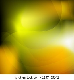 Dark Yellow, Orange vector template with lines, ovals. A completely new color illustration in marble style. Brand new design for your ads, poster, banner. - Vector