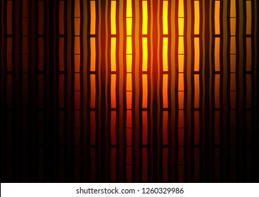 Dark Yellow, Orange vector template with repeated sticks. Lines on blurred abstract background with gradient. The pattern can be used for websites.